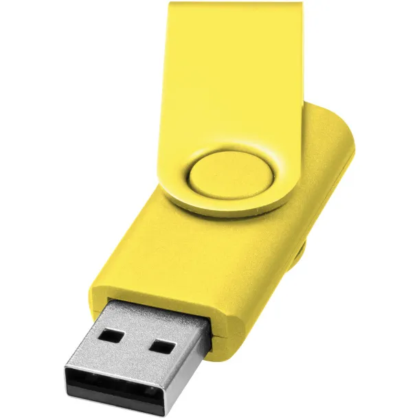 Rotate-metallic USB stick - 4 GB Žuta