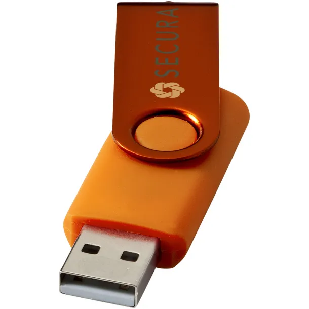 Rotate-metallic USB stick - 4 GB Narančasta