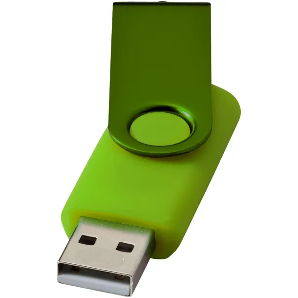 Rotate-metallic 4GB USB flash drive - Unbranded Lime