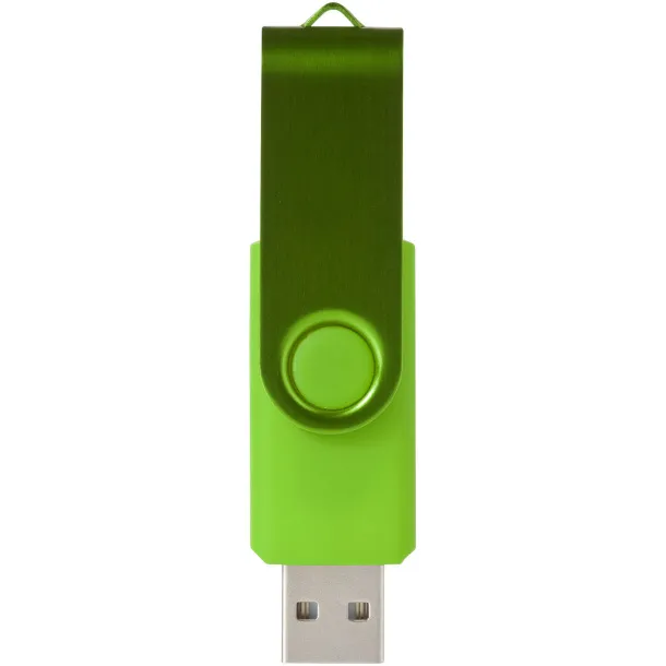 Rotate-metallic 4GB USB flash drive Lime