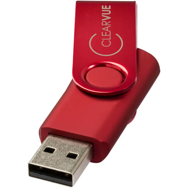 Rotate-metallic 4GB USB flash drive Red