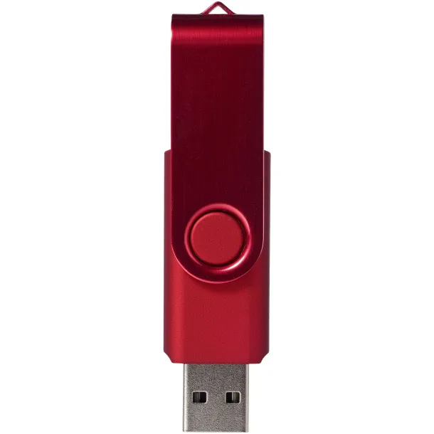 Rotate-metallic 4GB USB flash drive Red