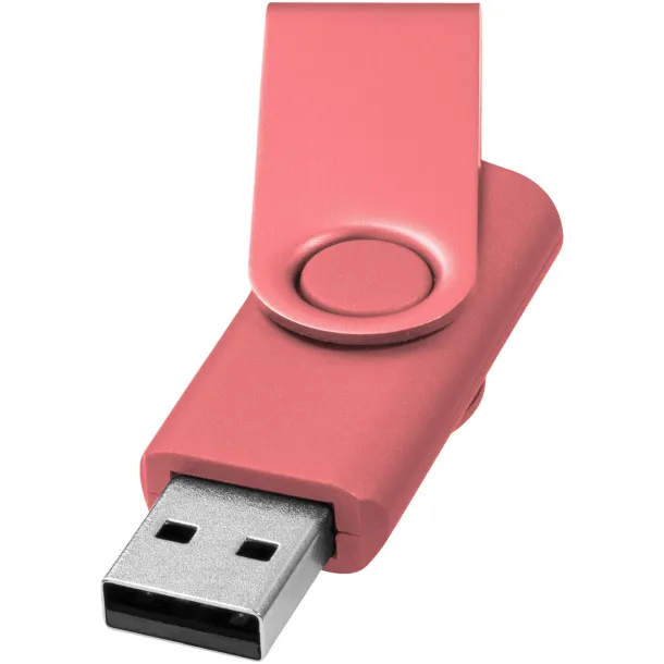 Rotate-metallic 4GB USB flash drive Transparent pink