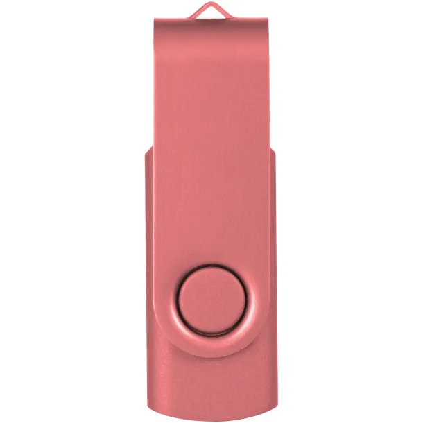 Rotate-metallic 4GB USB flash drive Transparent pink