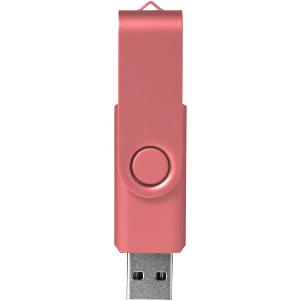 Rotate-metallic 4GB USB flash drive Transparent pink