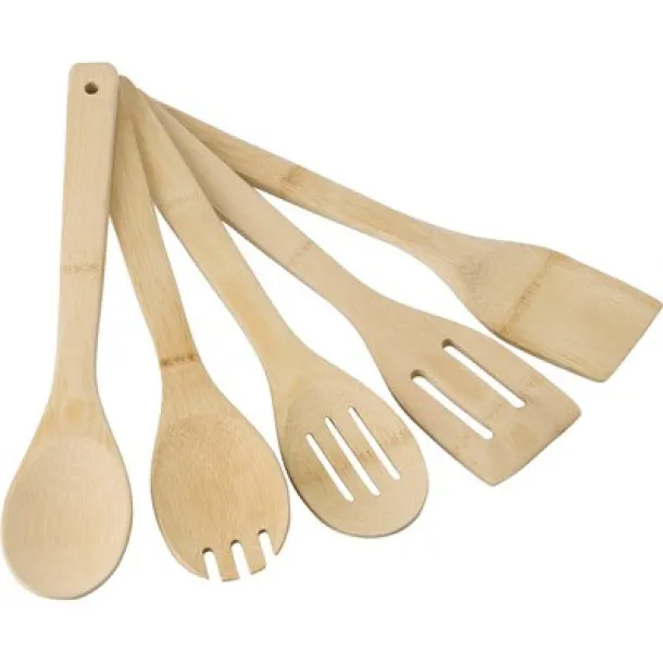  Bamboo kitchen set, 5 pcs brown