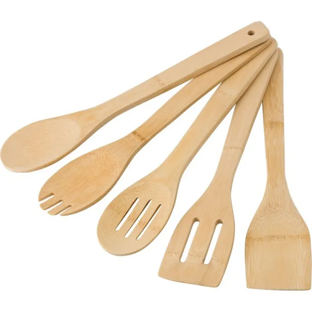  Bamboo kitchen set, 5 pcs brown