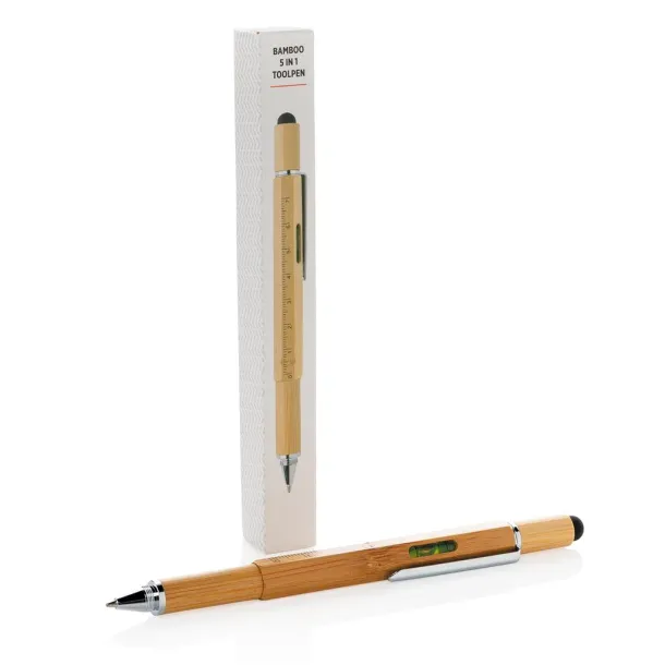  Bamboo 5 in 1 toolpen - XD Collection Brown 