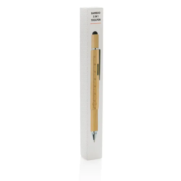  Bamboo 5 in 1 toolpen - XD Collection Brown 