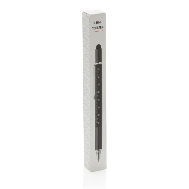  5-in-1 aluminium toolpen - XD Collection Black 