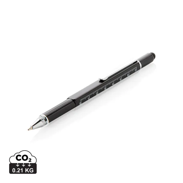  5-in-1 aluminium toolpen - XD Collection Black 