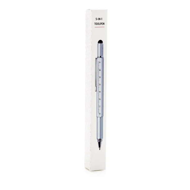  5-in-1 aluminium toolpen - XD Collection Grey 