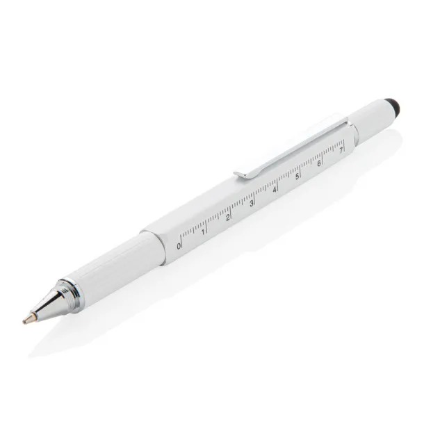  5-in-1 aluminium toolpen - XD Collection White 