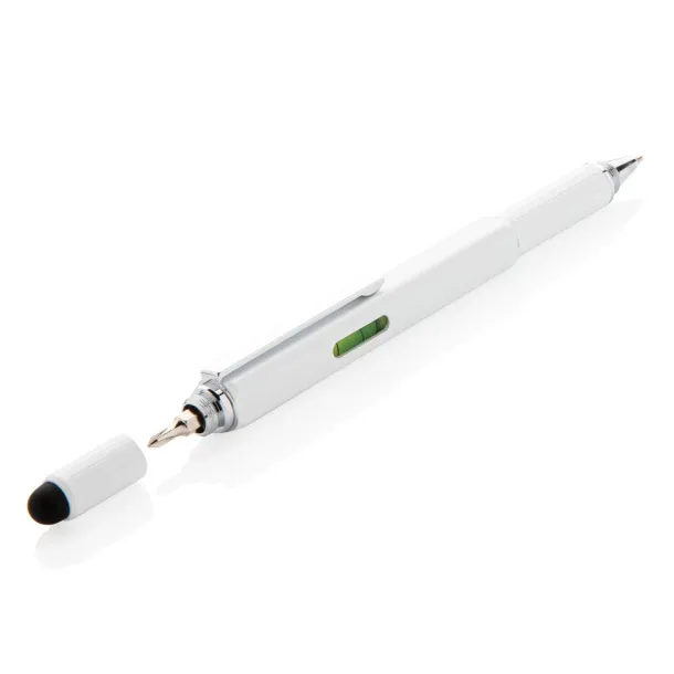  5-in-1 aluminium toolpen - XD Collection White 