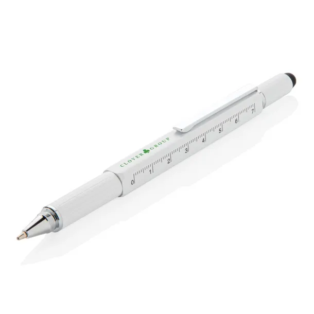  5-in-1 aluminium toolpen - XD Collection White 