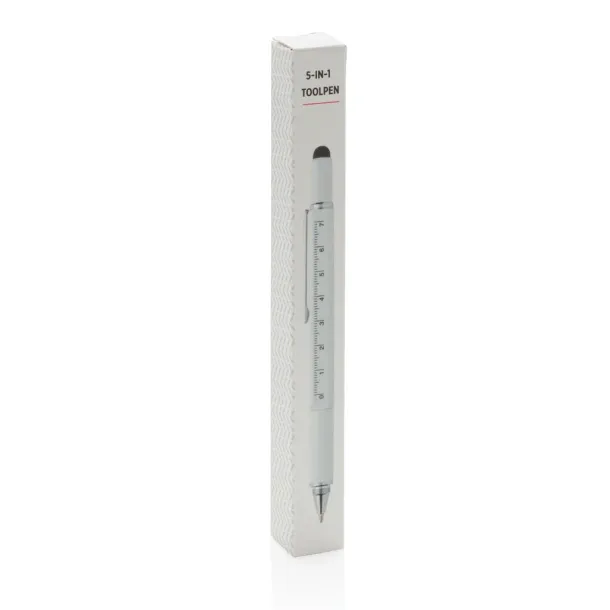  5-in-1 aluminium toolpen - XD Collection White 