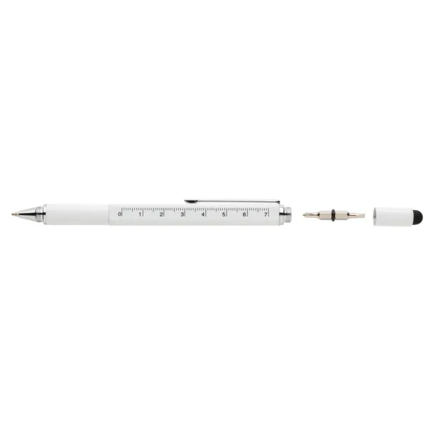  5-in-1 aluminium toolpen - XD Collection White 