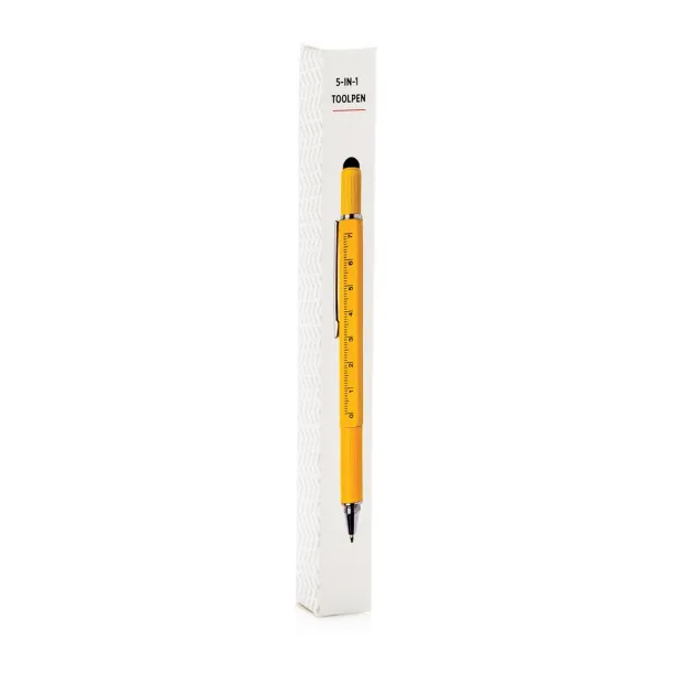  5-in-1 aluminium toolpen - XD Collection Yellow 