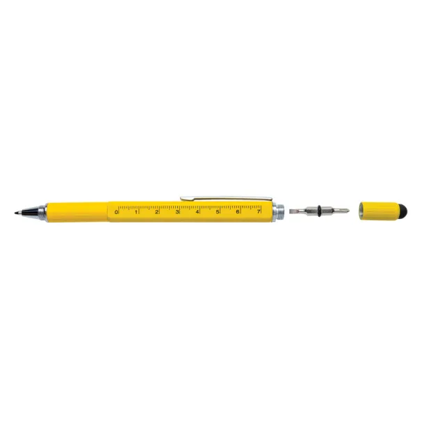  5-in-1 aluminium toolpen - XD Collection Yellow 