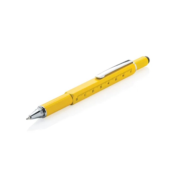  5-in-1 aluminium toolpen - XD Collection Yellow 