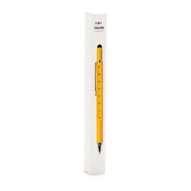  5-in-1 aluminium toolpen - XD Collection Yellow 