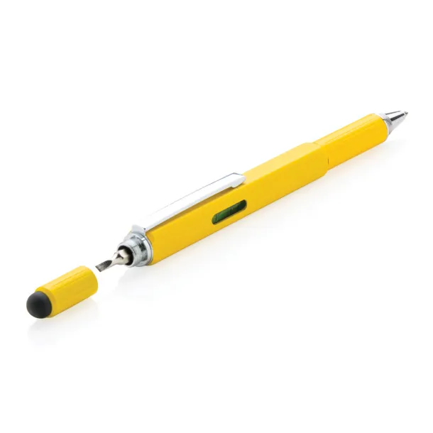  5-in-1 aluminium toolpen - XD Collection Yellow 