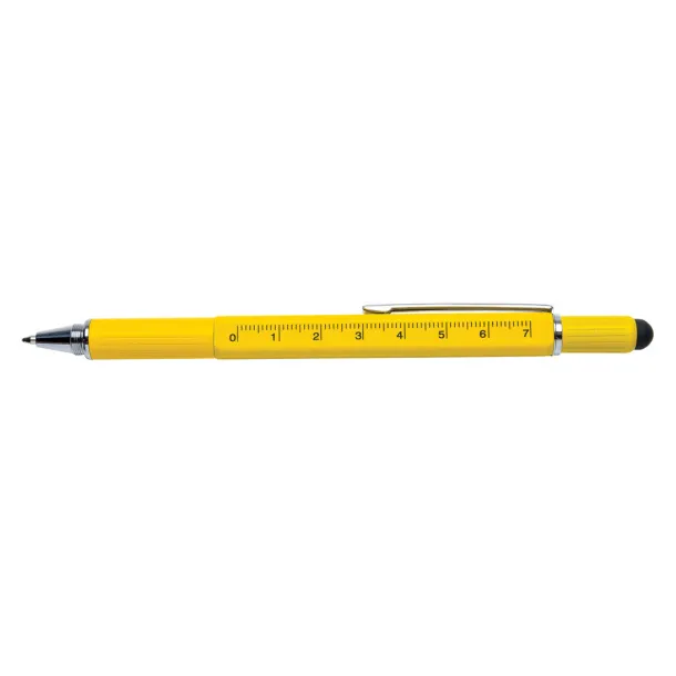  5-in-1 aluminium toolpen - XD Collection Yellow 