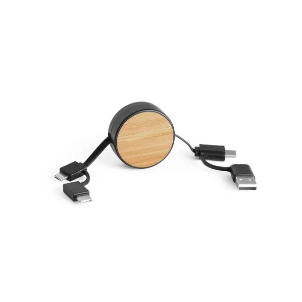 RUBINS 5-in-1 Retractable Cable Black