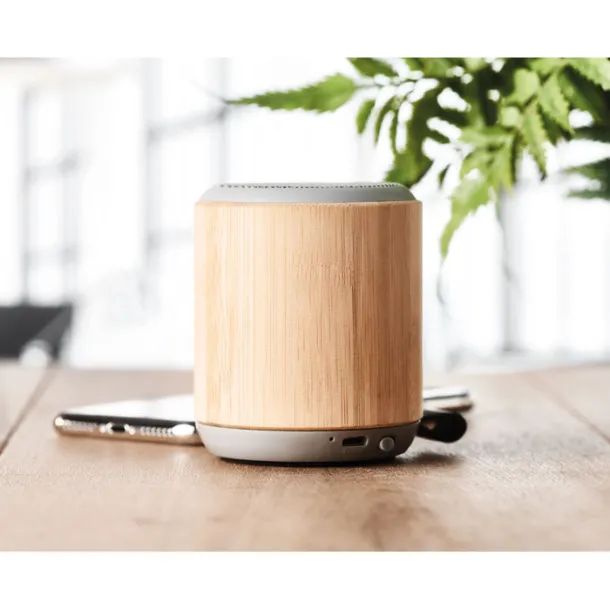 RUGLI 5.0 wireless bamboo speaker Wood