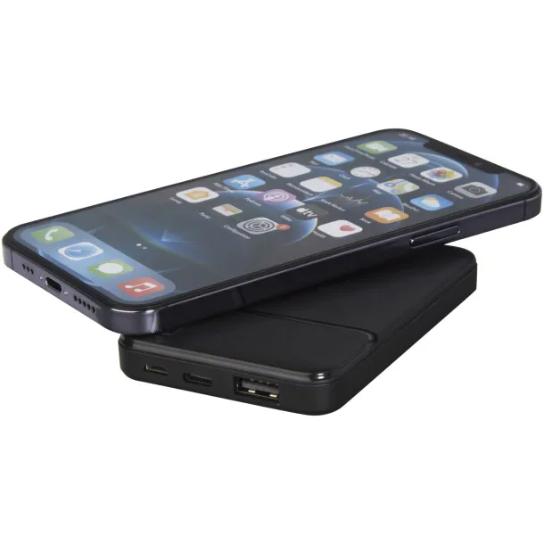 Loop 5000mAh recycled plastic power bank - Unbranded Solid black