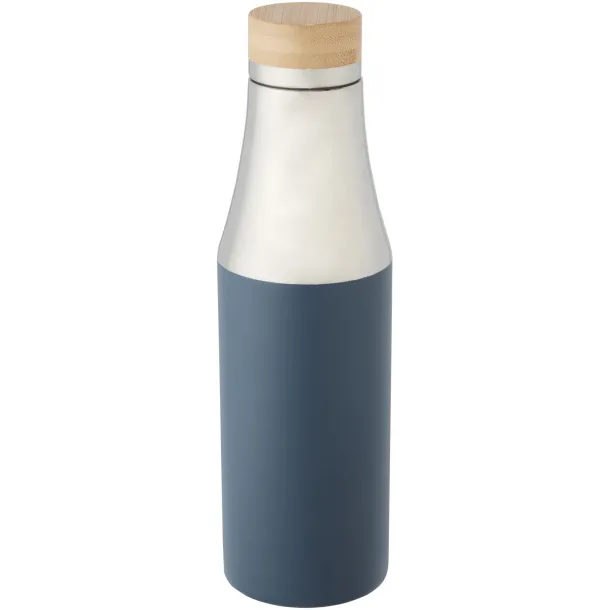 Hulan 540 ml copper vacuum insulated stainless steel bottle with bamboo lid - Unbranded Ice blue