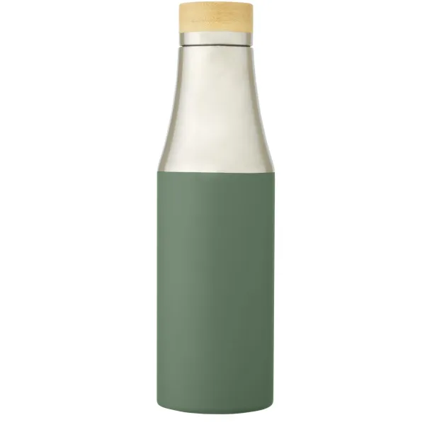 Hulan 540 ml copper vacuum insulated stainless steel bottle with bamboo lid Heather green