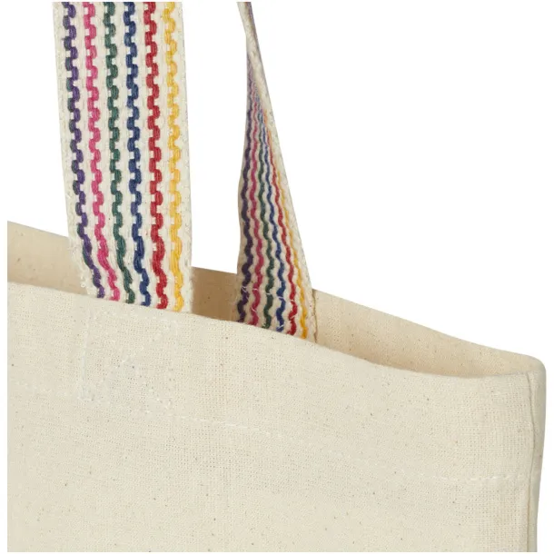 Rainbow 180 g/m² recycled cotton tote bag 5L Natural