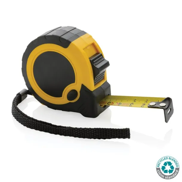  RCS recycled plastic 5M/19 mm tape with stop button - XD Collection Žuta Black