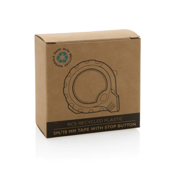  RCS recycled plastic 5M/19 mm tape with stop button - XD Collection Žuta Black