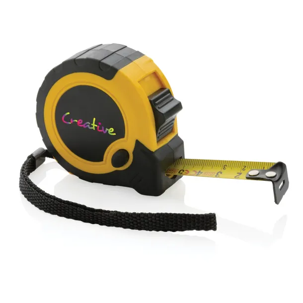  RCS recycled plastic 5M/19 mm tape with stop button - XD Collection Žuta Black