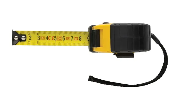  RCS recycled plastic 5M/19 mm tape with stop button - XD Collection yellow Black