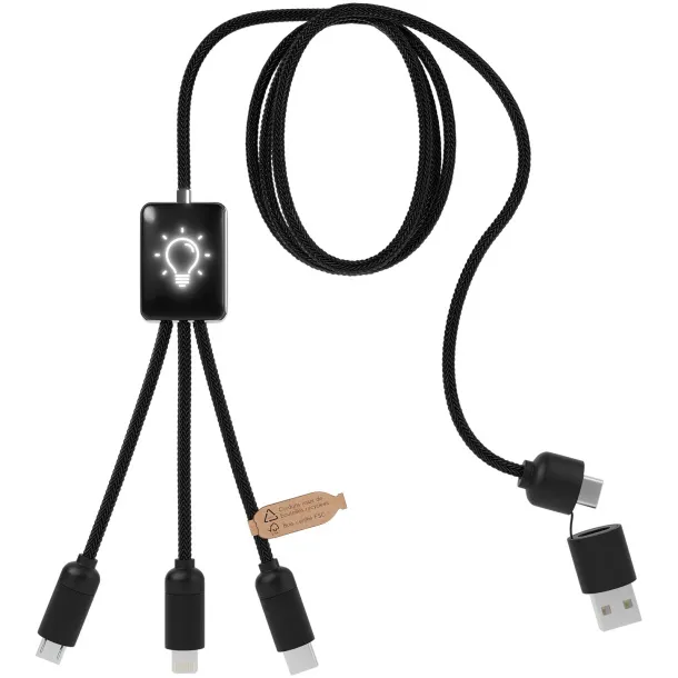 SCX.design C28 5-in-1 extended charging cable - SCX.design Solid black White