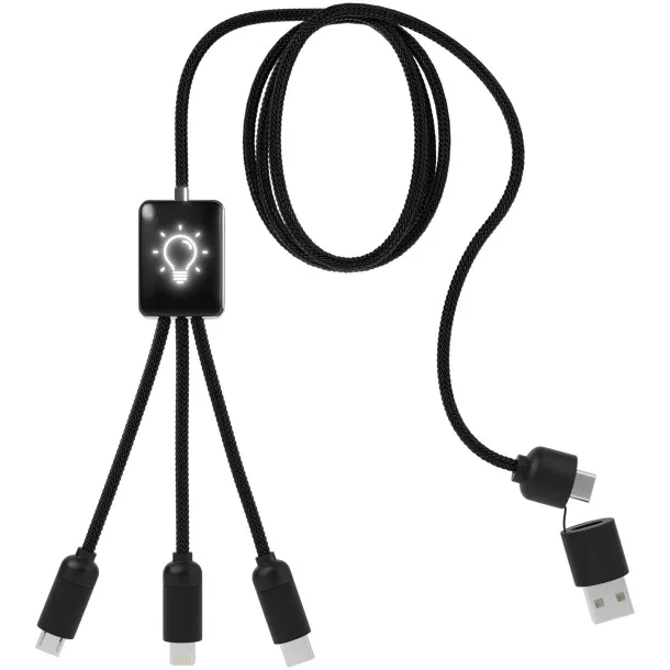 SCX.design C28 5-in-1 extended charging cable - SCX.design Solid black White