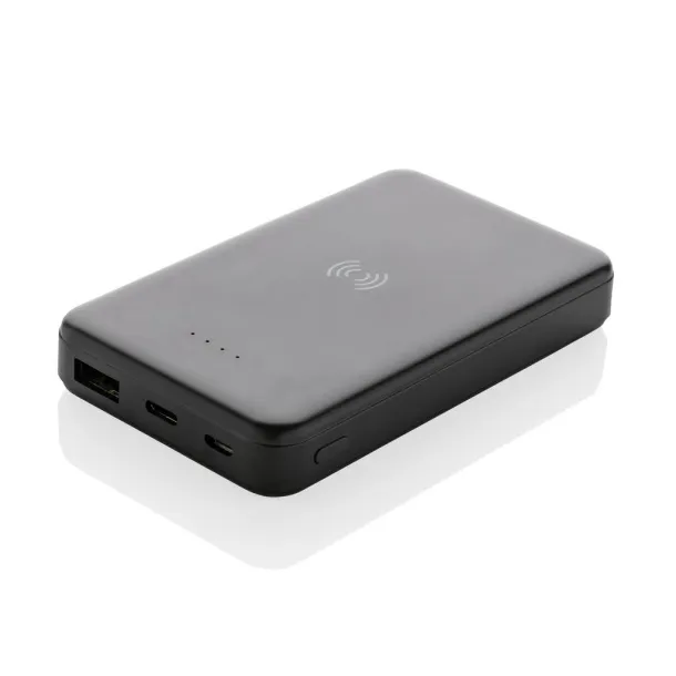  Bežična prijenosna baterija od RCS reciklirane plastike - 5 W, 5 000 mAh - XD Collection Crna