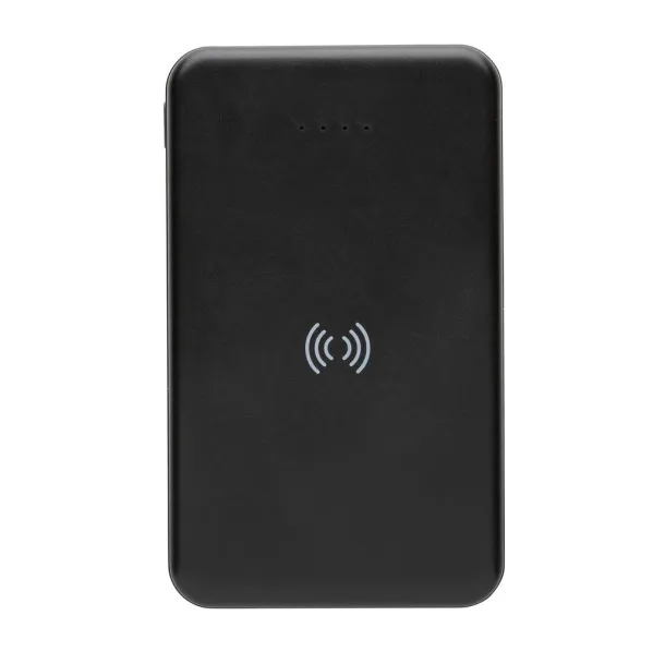  Bežična prijenosna baterija od RCS reciklirane plastike - 5 W, 5 000 mAh - XD Collection Crna