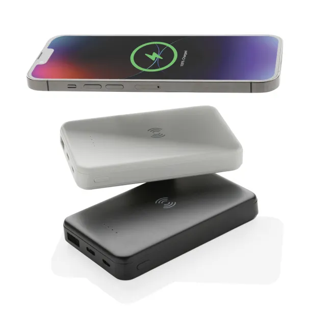  Bežična prijenosna baterija od RCS reciklirane plastike - 5 W, 5 000 mAh - XD Collection Crna