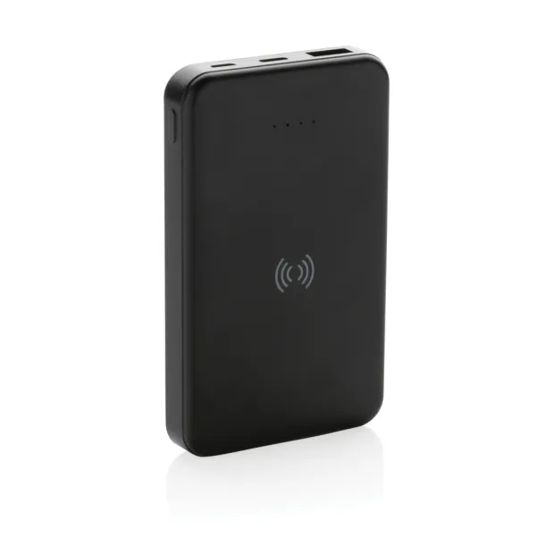  Bežična prijenosna baterija od RCS reciklirane plastike - 5 W, 5 000 mAh - XD Collection Crna