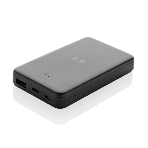  Bežična prijenosna baterija od RCS reciklirane plastike - 5 W, 5 000 mAh - XD Collection Crna