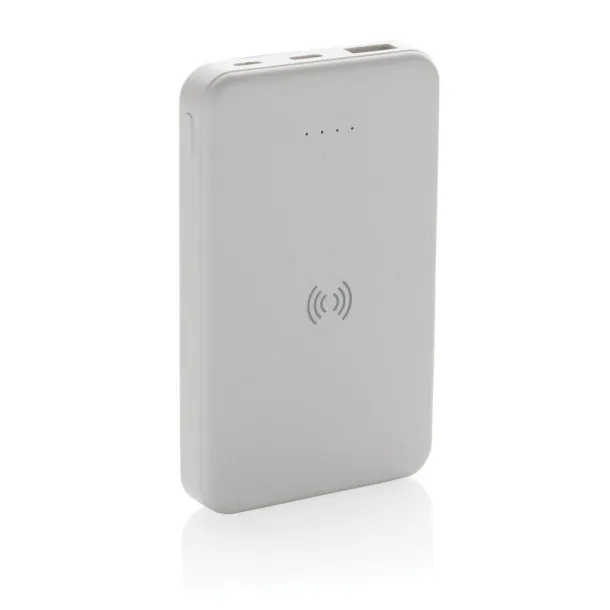  RCS recycled plastic 5.000 mAh 5W wireless powerbank - XD Collection White 