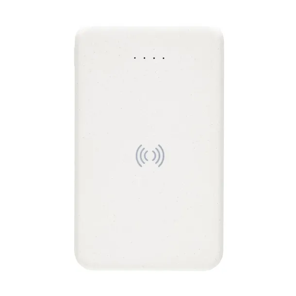  RCS recycled plastic 5.000 mAh 5W wireless powerbank - XD Collection White 