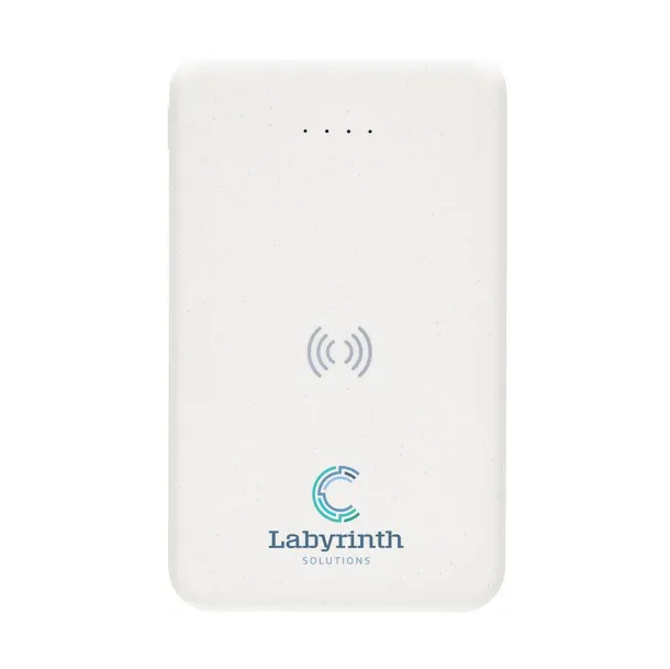  Bežična prijenosna baterija od RCS reciklirane plastike - 5 W, 5 000 mAh - XD Collection Bijela