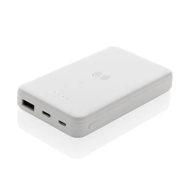  RCS recycled plastic 5.000 mAh 5W wireless powerbank - XD Collection White 