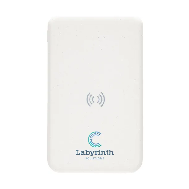  Bežična prijenosna baterija od RCS reciklirane plastike - 5 W, 5 000 mAh - XD Collection Bijela
