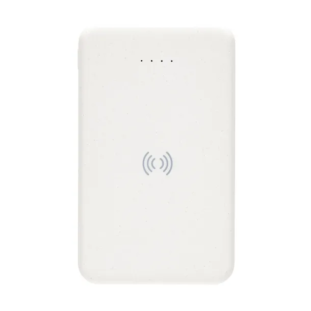  RCS recycled plastic 5.000 mAh 5W wireless powerbank - XD Collection White 